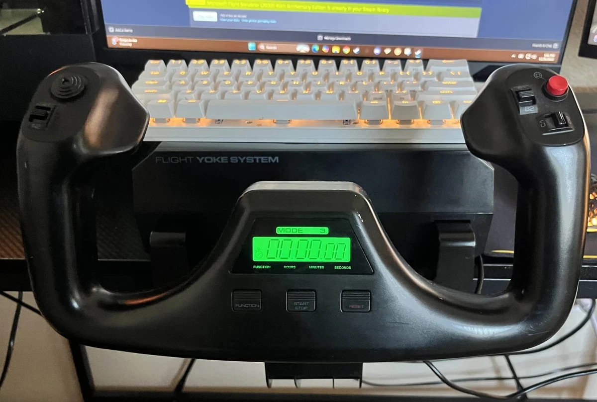 PC用ゲームコントローラー・コンバーター Logicool FLIGHT YOKE SYSTEM Flight Simulator Yoke System with Throttle Quadrant