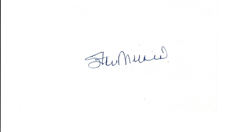 Stan Musial Signed 3X5 Index Card St. Louis Cardinals - Image 1 of 1