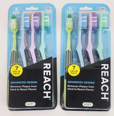 REACH 7-Pack Advanced Design Toothbrush Soft Bristles (2 Pack) - Image 1 of 2