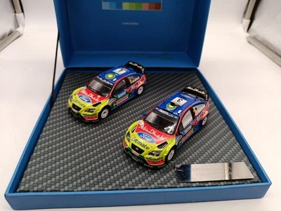 Cofanetto 2 Ford Focus Wrc Abu Dhabi 2008 Latvala #4 Hirvonen #3 1/43 Ixo Models - Immagine 1 di 4
