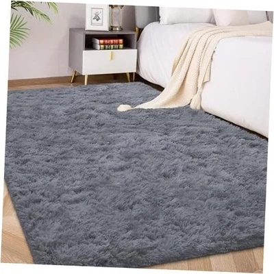  Alfombra peluda ultra suave de 3x5 pies - Alfombra de felpa mullida sin derramamiento para  Foto 1 de 4