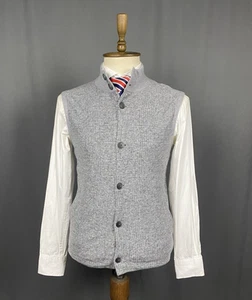 Come nuovo! Gilet uomo Hackett grigio lana maglia a quadri gilet senza maniche taglia M - Foto 1 di 10