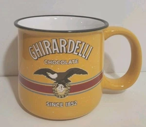 Ghirardelli Chocolate Since 1852 Yellow Coffee Mug 24oz Ceramic /Great Condition - Picture 1 of 4