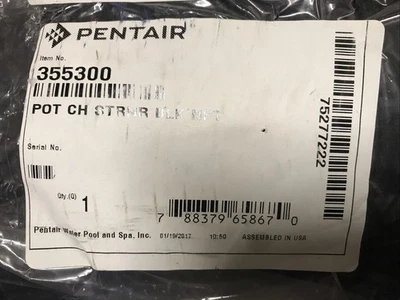 Pentair Pot Strainer Black 355300 - Image 1 of 2