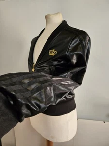 Adidas Track Jacket Originals Missy Elliott Respect Me Shimmer Black Top UK 12 - Picture 1 of 11