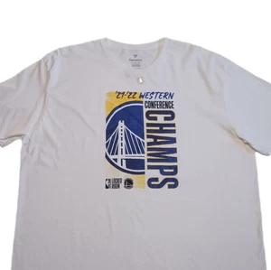 Fanatics Golden State Warriors Mens 2XL White T Shirt Short Sleeve NBA Mens XXL - Picture 1 of 7