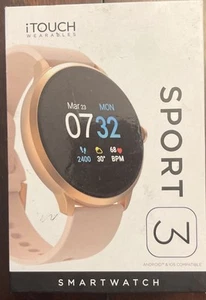 iTouch Sport 3 Smartwatch Fitness Tracker Rose Gold Case, Blush Strap - Zdjęcie 1 z 3