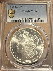 Dólar de plata Morgan 1882-CC PCGS MS63 - Imagen 1 de 4