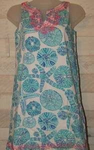 LILLY PULITZER Dress Sand Dollar Starfish Summer Shift For TARGET Girls L 10-12 - Picture 1 of 7