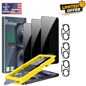 [Installation Auto Poussière] Pack de 3 Protecteur d'écran Confidentialité pour iPhone 16 [Coque Téléphone... - Photo 1 sur 9