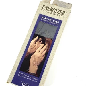 Vintage Energizer Aris Ladies Driving Gloves Lined NEW IN BOX Gray - Picture 1 of 5
