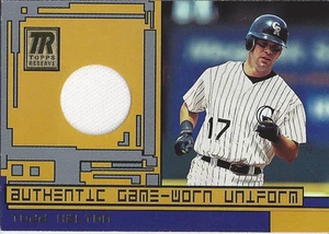 TODD HELTON 2001 TOPPS TRADED RESERVE BASEBALL GAME USED JERSEY - Picture 1 of 1