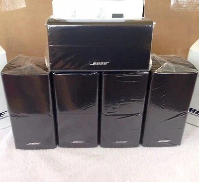 5 Bose Black Speakers MINT 1 Center 4 Surround Double Cube Acoustimass Lifestyle - Image 1 of 4