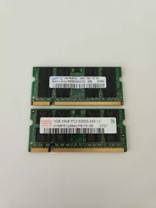 Genuine OEM 1gb PC2-5300s DDR2 Memory RAM Laptop LOT OF 2 - Picture 1 of 2