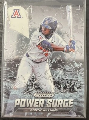 2021 Panini Prizm Draft Picks Power Surge Donta' Williams #PS-DW Orioles - Image 1 of 2