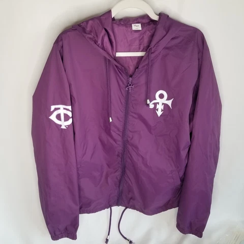 Minnesota Twins Prince Night Theme Purple Rain Windbreaker Jacket 2022 Size L Cover