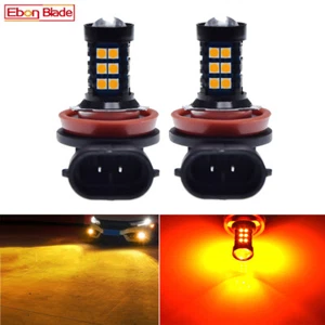 2Pcs H11 H8 H16 JP LED Car Fog Light Amber Orange Driving Lamp GLOBE Bulbs 12V - Bild 1 von 7