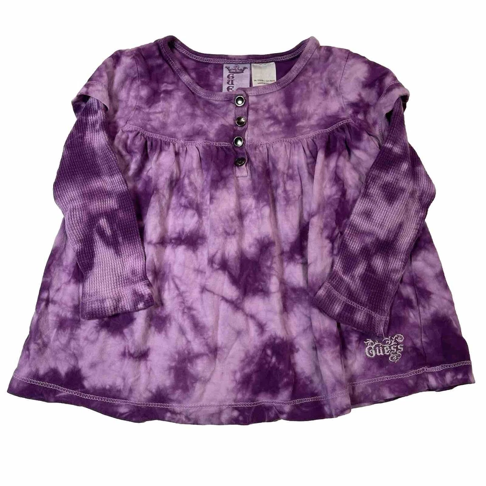 Camisa Guess Niñas Tie Dye Púrpura Niño Manga Larga Talla 18 Meses Foto 1 de 4