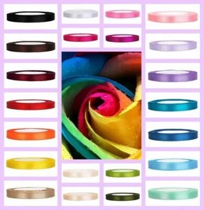 25m Satinband 6mm oder 12mm Dekoband Schleife Hochzeit Basteln Geschenkband Deko - Bild 1 von 25