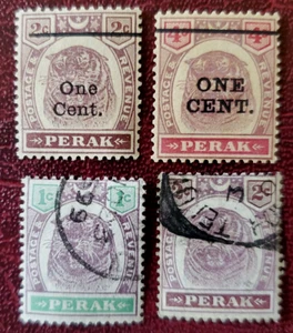 4 Perak Malaya Malaysia Briefmarken Lot#90q - Bild 1 von 1