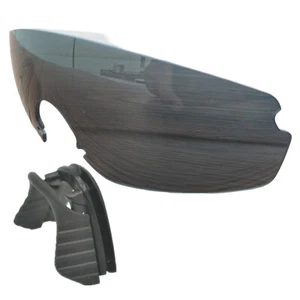 stealth black Ersatzgläser für Oakley Rasierklingen mit schwarzem Nasenpad - Bild 1 von 4