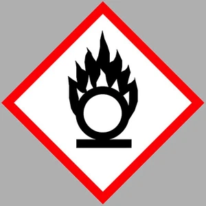 2" FLAME OVER CIRCLE Aufkleber OSHA GHS Sticker Gefahrenwarnung Etikett Sicherheitsvorsicht - Bild 1 von 1