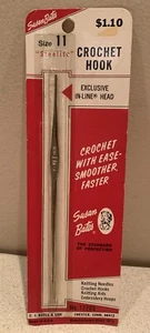 Vintage Susan Bates 5” Steelite Crochet Hook Size 11. #12205. NEW ~ Sealed - Picture 1 of 4