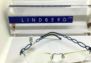 LINDBERG RIMLESS EYEGLASS MIDNIGHT SKY BLUE EYEGLASS FRAME LB2008 135 COL.P25  - Picture 1 of 12