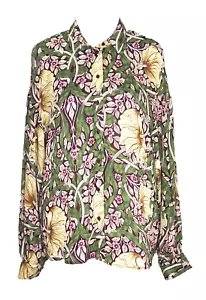 Camicia con colletto William Morris & CO X H&M S top retrò Art Nouveau stampa floreale - Foto 1 di 4