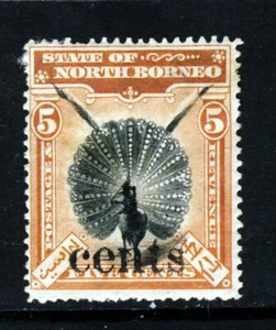 NORTH BORNEO 1905 4 cents Surcharge on 5c. Perf 15 SG 146 MINT - Picture 1 of 2