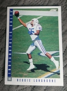 1993 Score Football Card #117 Reggie Langhorne - Indianapolis Colts  - Picture 1 of 2