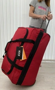 Large 75cm Expandable Travel Wheelbag Rock 88/106L Duffle Bag Luggage Holdall - Picture 1 of 22