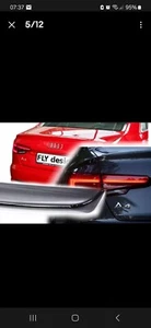pour Audi A4 b9 Spoiler Aileron Peint Noir Lèvre Arrière de Flü - Afbeelding 1 van 4