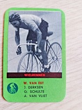 Wim van Est card 1950 - Epox margarine - Cycling Schulte Derksen van Vliet