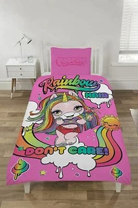 Set biancheria da letto ragazze camera da letto poopsie melma sorpresa copripiumone singolo 135x200 cm - Foto 1 di 1