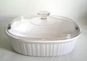 Corning Ware French White 2.8L Rectangular Roaster Casserole Dish with Lid - Picture 1 of 6