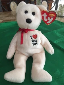 Ty Beanie Baby New York, der "I Love New York Bear" #40050 State Exclusive Neu mit Etikett - Bild 1 von 4