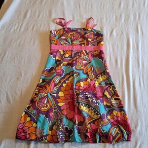 Lilly Pulitzer girls size 12 sun dress bright colors GUC elastic back - Picture 1 of 5