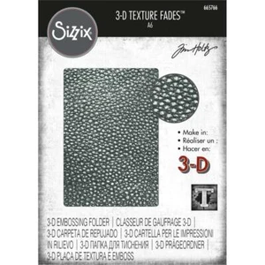 Tim Holtz 3-D Texture Sbiadisce ~ PELLE ROTTA ~ Cartella goffrata Sizzix ~ 665766 - Foto 1 di 2