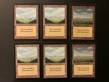 MTG Magic the Gathering: Collector's Edition CE BETA: Lot of 6 Plains NR/MT land