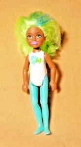 Gelenkpuppe 5 Zoll markiert "Barbie", grüne Haare, vollständig verbunden - Bild 1 von 2