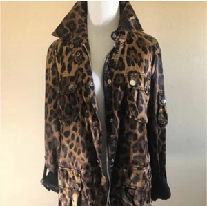 Dolce and Gabbana Leopard Jacket Zipper Belted Size 42 - Picture 1 of 12