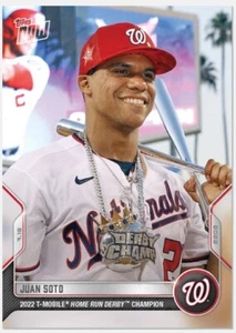  🔥 2022 MLB Topps Now Juan Soto HOME RUN DERBY CHAMPION HR Nats #567 SP 🔥 - Bild 1 von 2