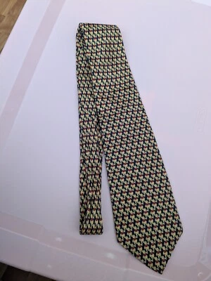 Corbata de seda italiana Winnie The Pooh de Disney Store Micro Pooh motivo etiquetas amarilla Foto 1 de 3