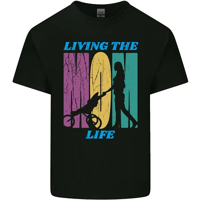 Living the Mom Life Mothers Day Mummy Kids T-Shirt Childrens - Image 1 of 4