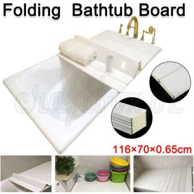 Bathtub Board Bathtub Cover Folding Anti-dust PVC Bathroom Household Reaxling AU - Image 1 of 4
