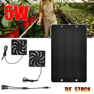 Solar Axialventilator Lüfter Gebläse Wandlüfter Zuluft Abluft Fenster 12V 5W DHL - Bild 1 von 17