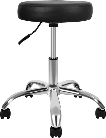 Round Stool Chair with Wheels Height Adjustable Modern Comfort & Stable Chair Cover
