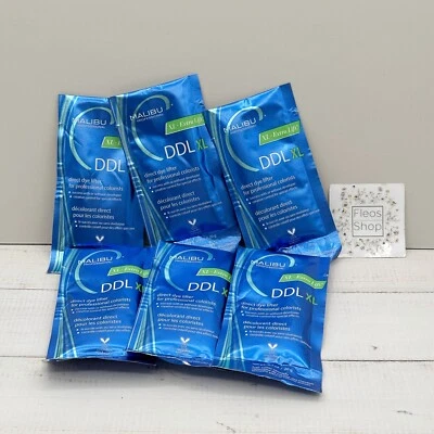 Elevador de tinte directo profesional Malibu DDL XL Extra Lift paquete de 6 - nuevo y auténtico Foto 1 de 4