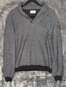 Marine Layer Sweater Men Medium Grey Shawl Cowl Collar Button Pullover - Picture 1 of 4